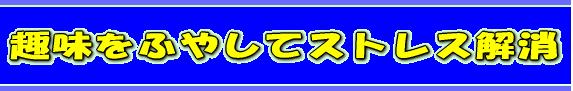 趣味をふやしてストレス解消