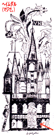 矢印の先に、門番がいます。