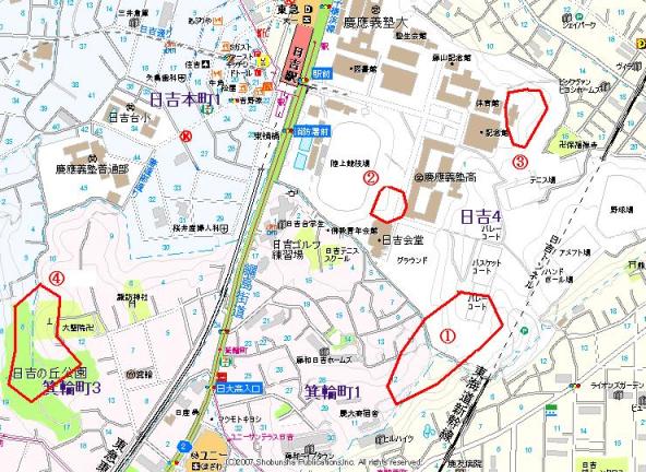 「日吉台地下壕」の地図