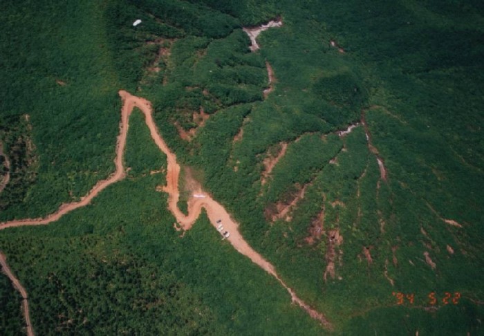 小出鳴倉山エリアテイクオフ上空