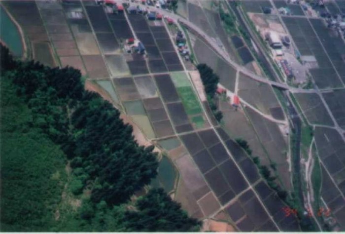 小出鳴倉山エリアランディング上空