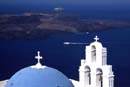 サントリーニ島、フィラの青い教会