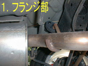 フランジ部のゴムブッシュ