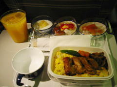 アメリカ旅行記/ JAL エコノミーの機内食 まあ、それなりに美味しい