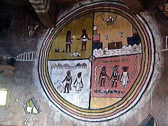 アメリカ旅行記/ グランドキャニオン Hermits Rest ナバホインディアンの描いた絵