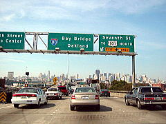 アメリカ旅行記/ Carifornia  US-101。 サンフランシスコの入口で渋滞。