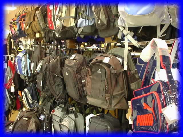 カジュアルバッグのコーナー