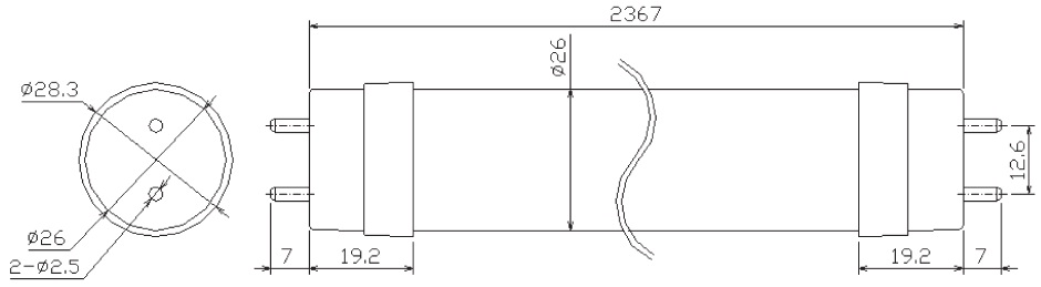 蛍光灯型LED照明ニュースリムシリーズ配線図