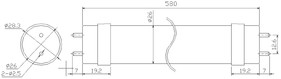 蛍光灯型LED照明ニュースリムシリーズ配線図