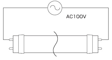蛍光灯型LED照明ニュースリムシリーズ配線図